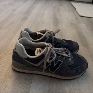 New Balance Navy and Gray Retro Runner Sneakers